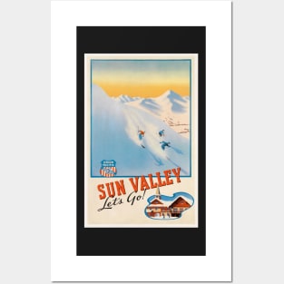 Sun Valley Idaho Vintage Ski Poster Posters and Art